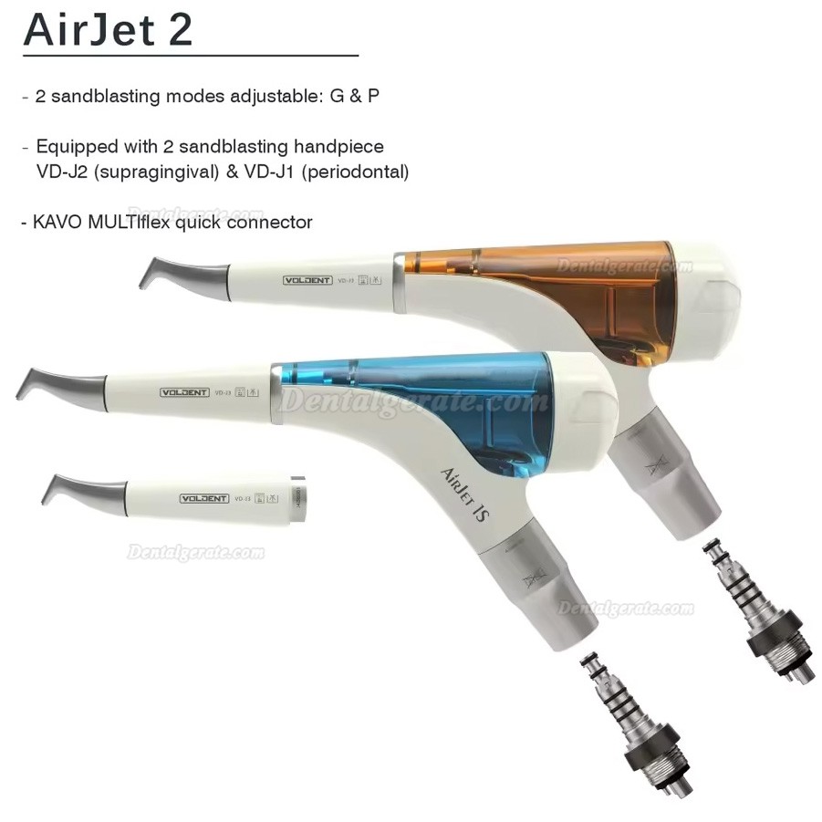 VolDent AirJet2S dentale airflow pulver (supragingival + supragingivales handst&uuml;ck)